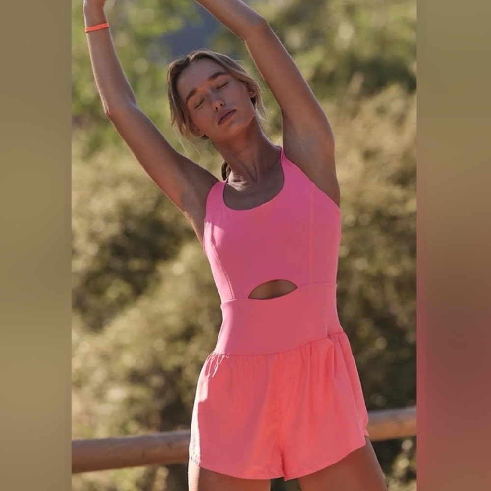 Righteous Runsie by FP Movement by Free People Pink Athletic Shorts